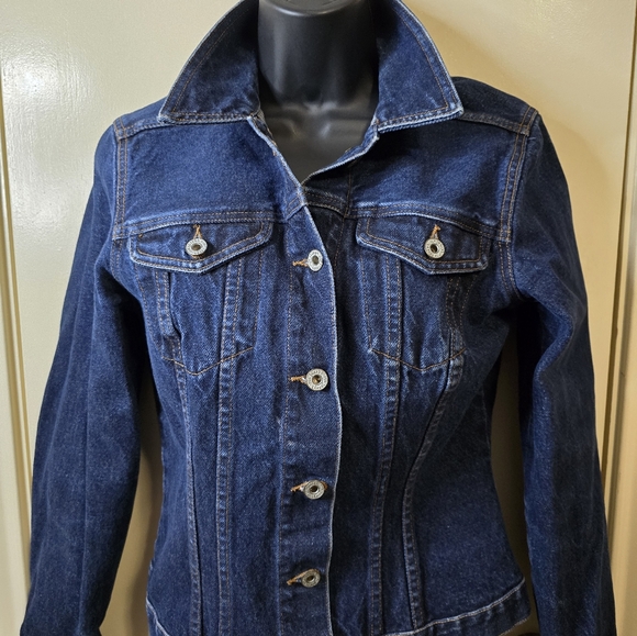 For Joseph Dark Blue Trucker Jean Jacket Size S - Picture 6 of 9